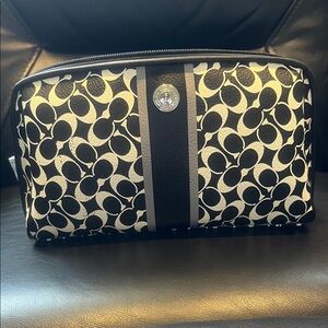 Coach Black and White Cosmetic Bag